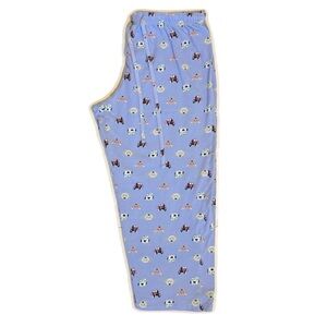 Saint Eve Dogs Wearing Glasses Periwinkle Pajama Pants Small